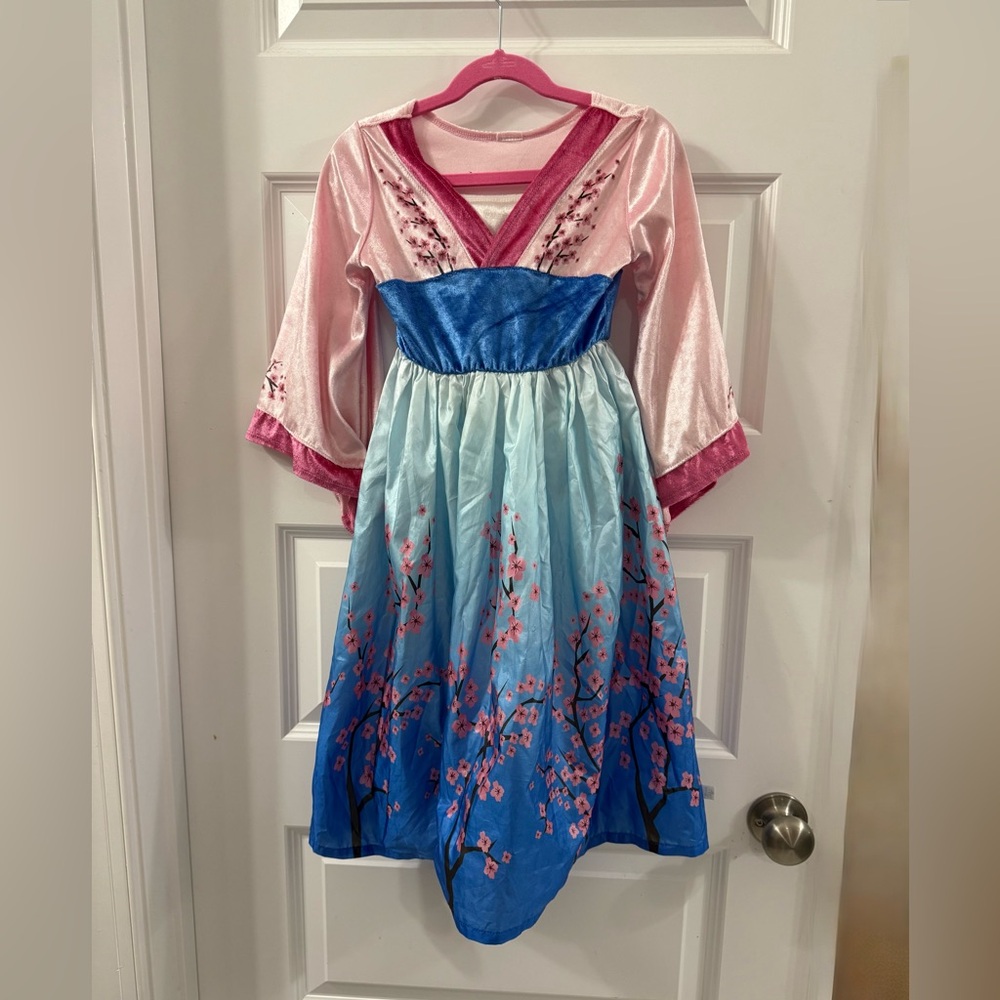 Pink and Blue Floral Kids Costume